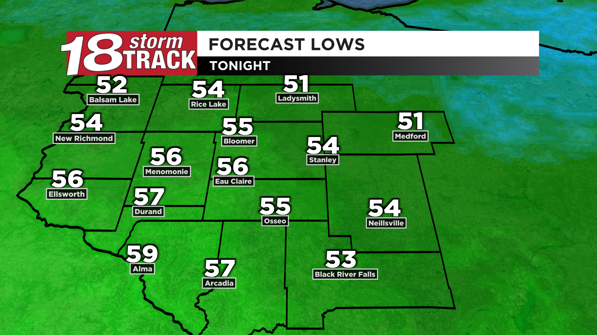 Prediction of low temperatures tonight. png
